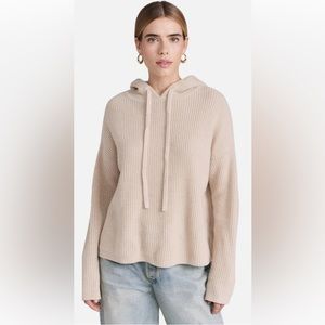 JENNI KAYNE Cashmere Fisherman Hoodie Small Oatmeal Like new!